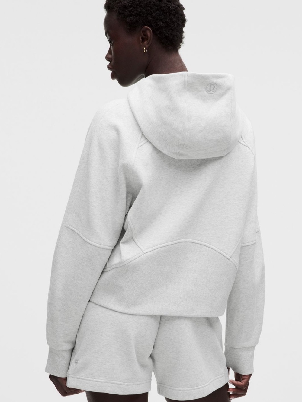 Lululemon Scuba Oversized Half Zip Hoodie Heathered Gray M/L - Picture 2 of 9